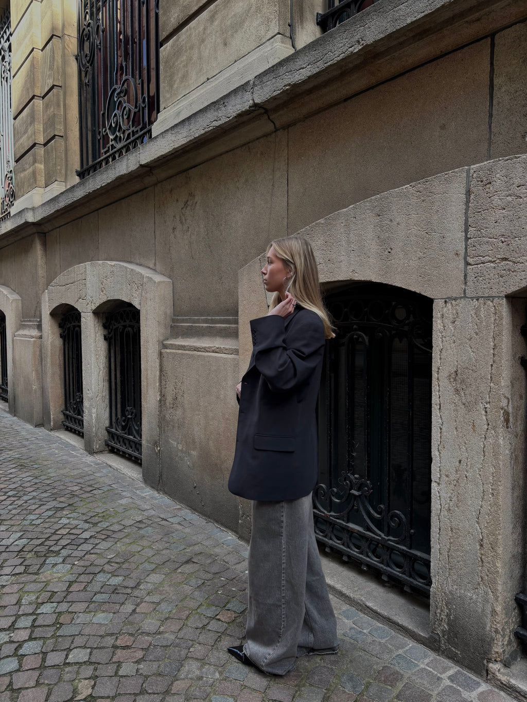 Isa baggy wide leg jeans grey TALL