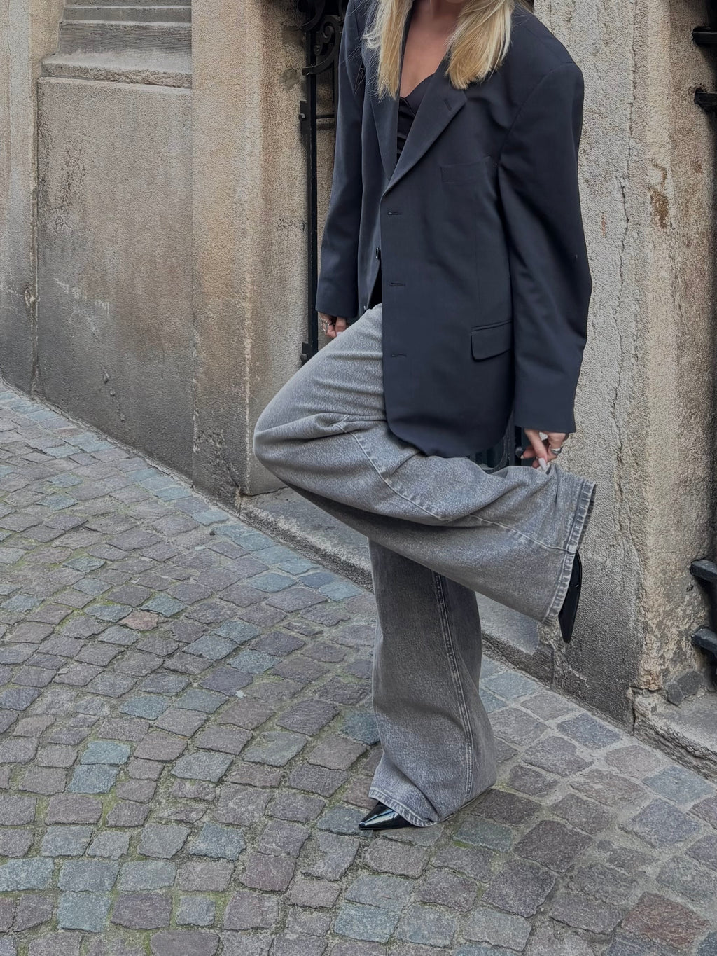 Isa baggy wide leg jeans grey TALL