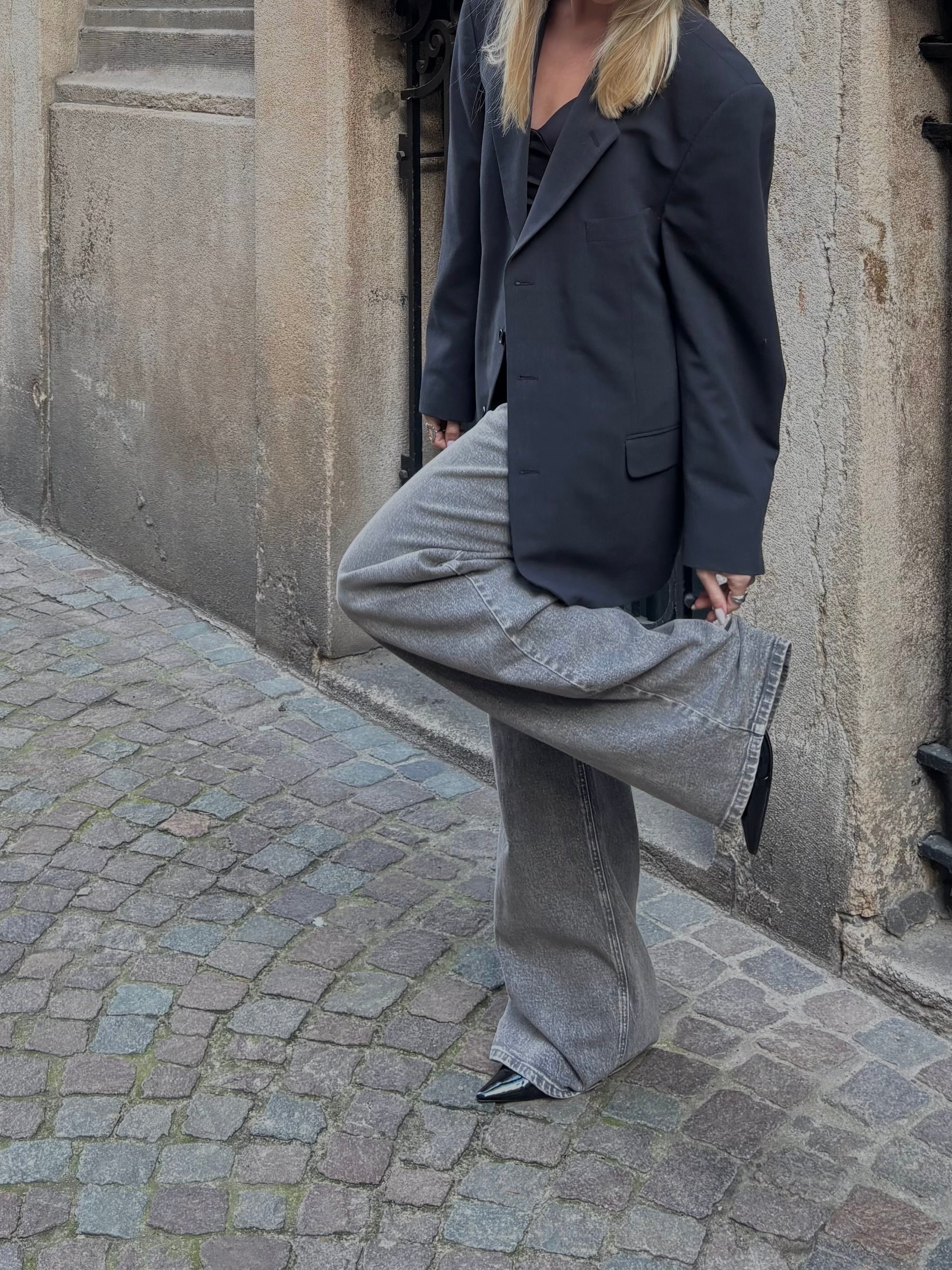 Isa baggy wide leg jeans grey TALL