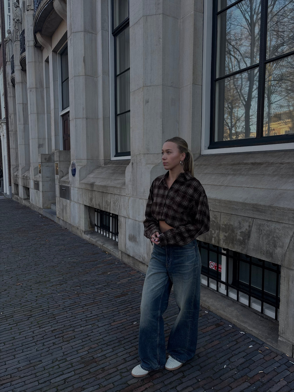 Mia glitter blouse brown