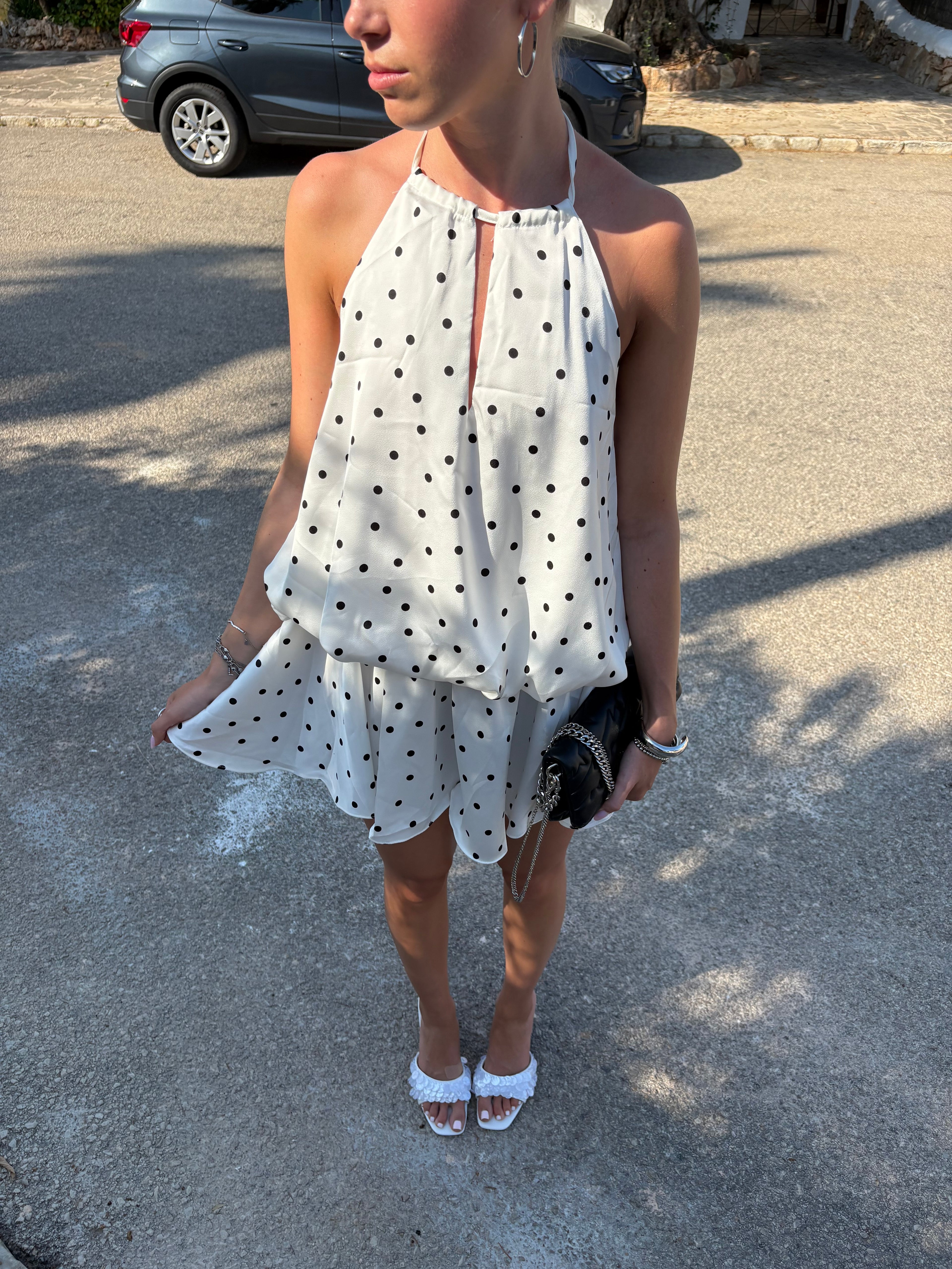 Floor dress polkadot