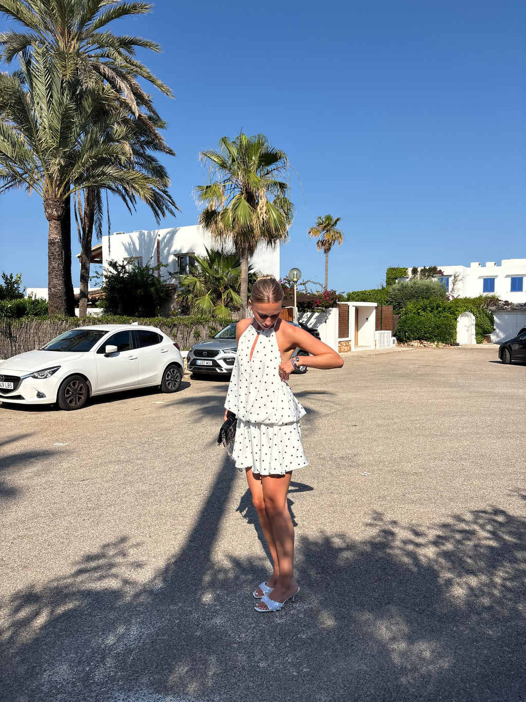 Floor dress polkadot