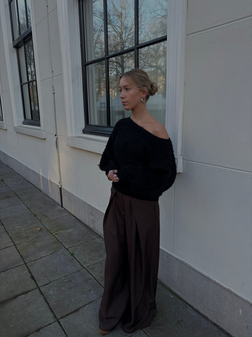 Juul wide leg pantalon brown