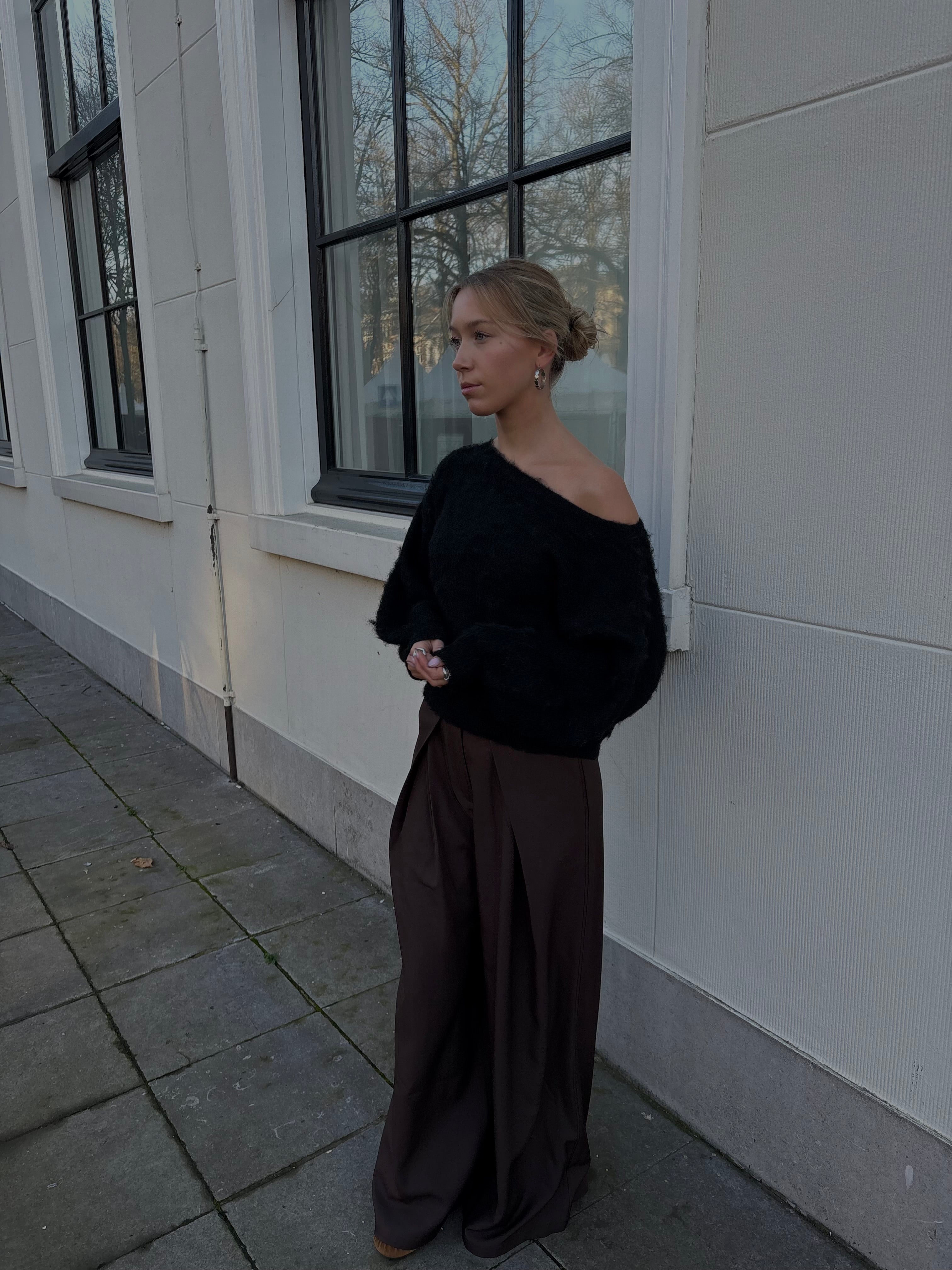 Juul wide leg pantalon brown