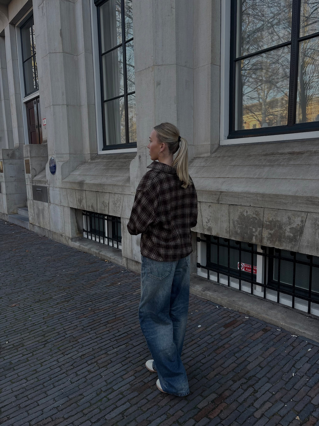 Mia glitter blouse brown