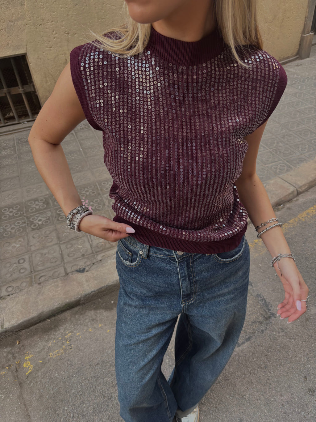 LUCY glitter top